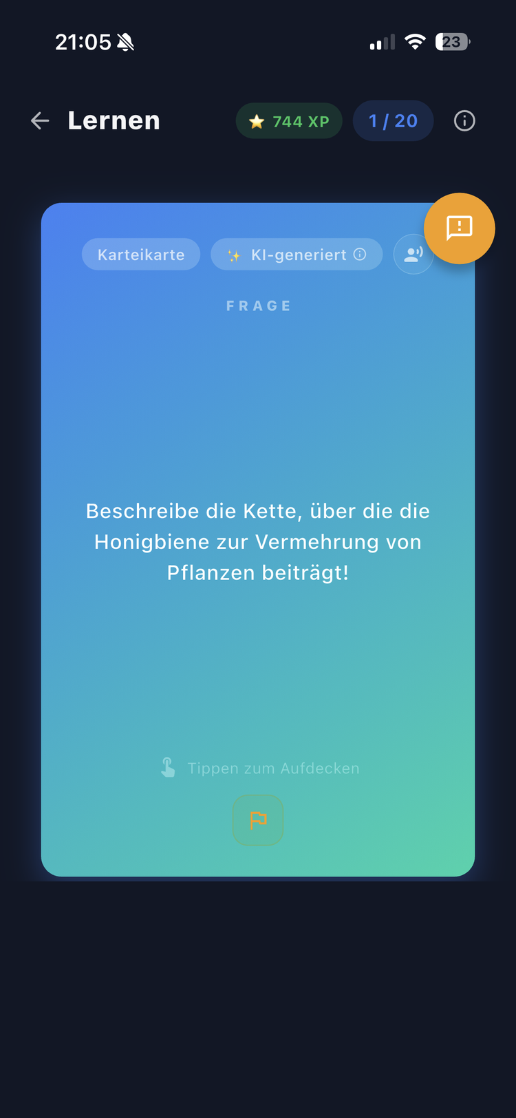 Karteikarte: Frage